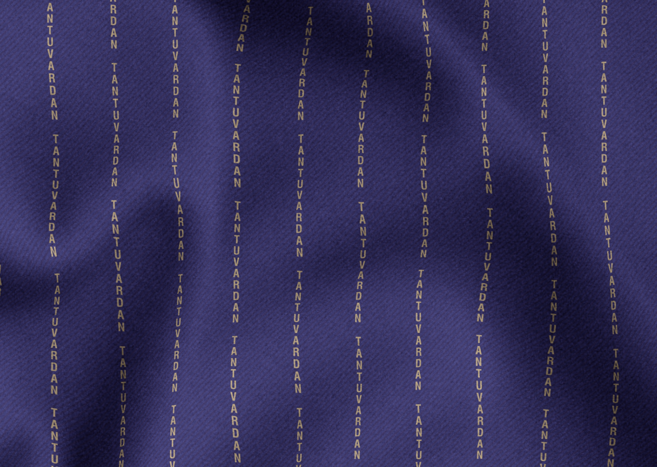 Poly Viscose Royal Blue in Golden Letters