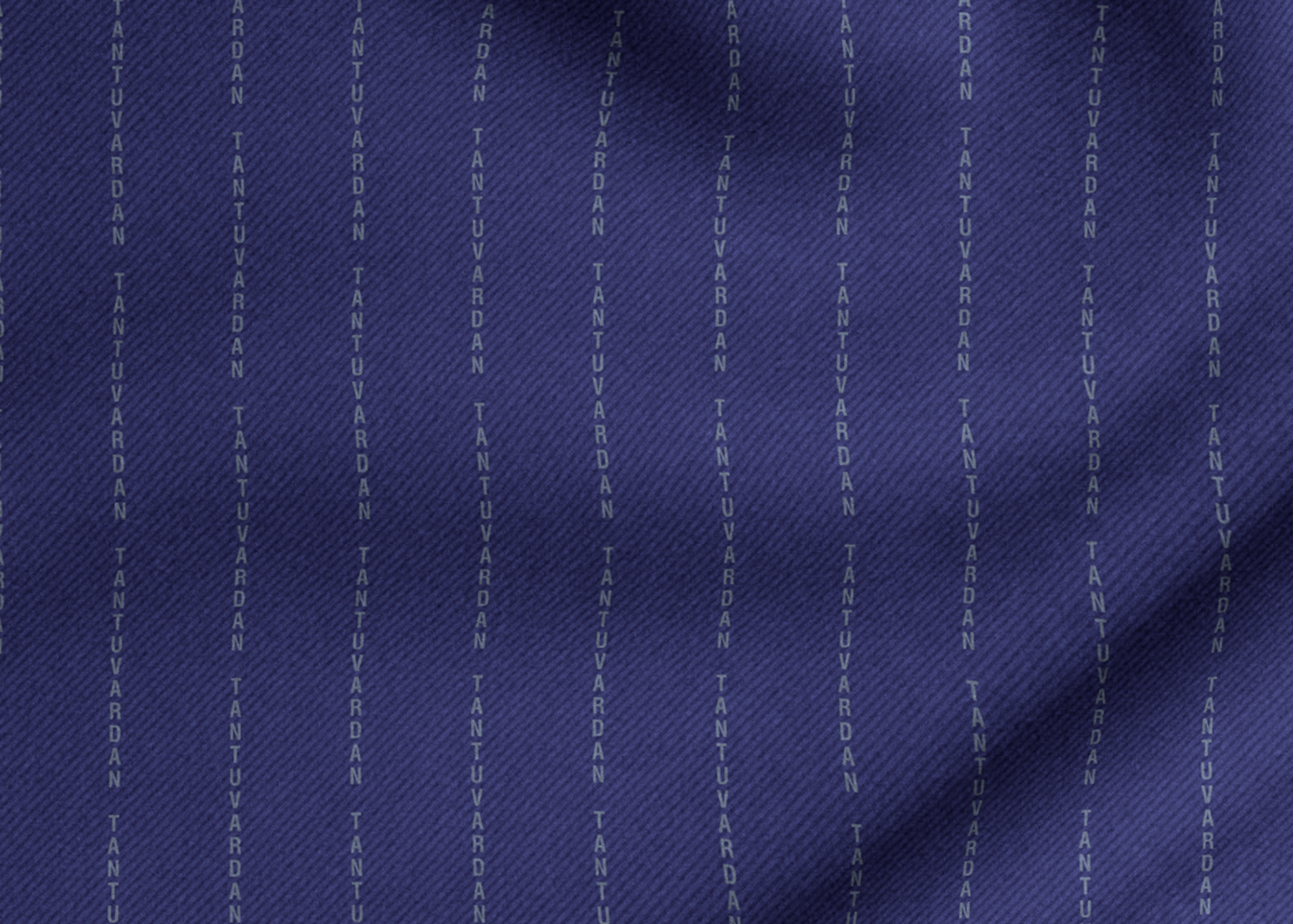 Poly Viscose Royal Blue in Mid Grey Letters