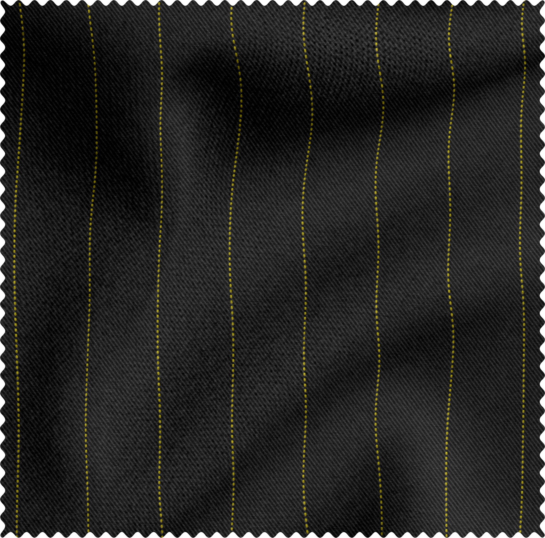 22 Carat Yellow Gold Coated Pinstripes Black Fabric