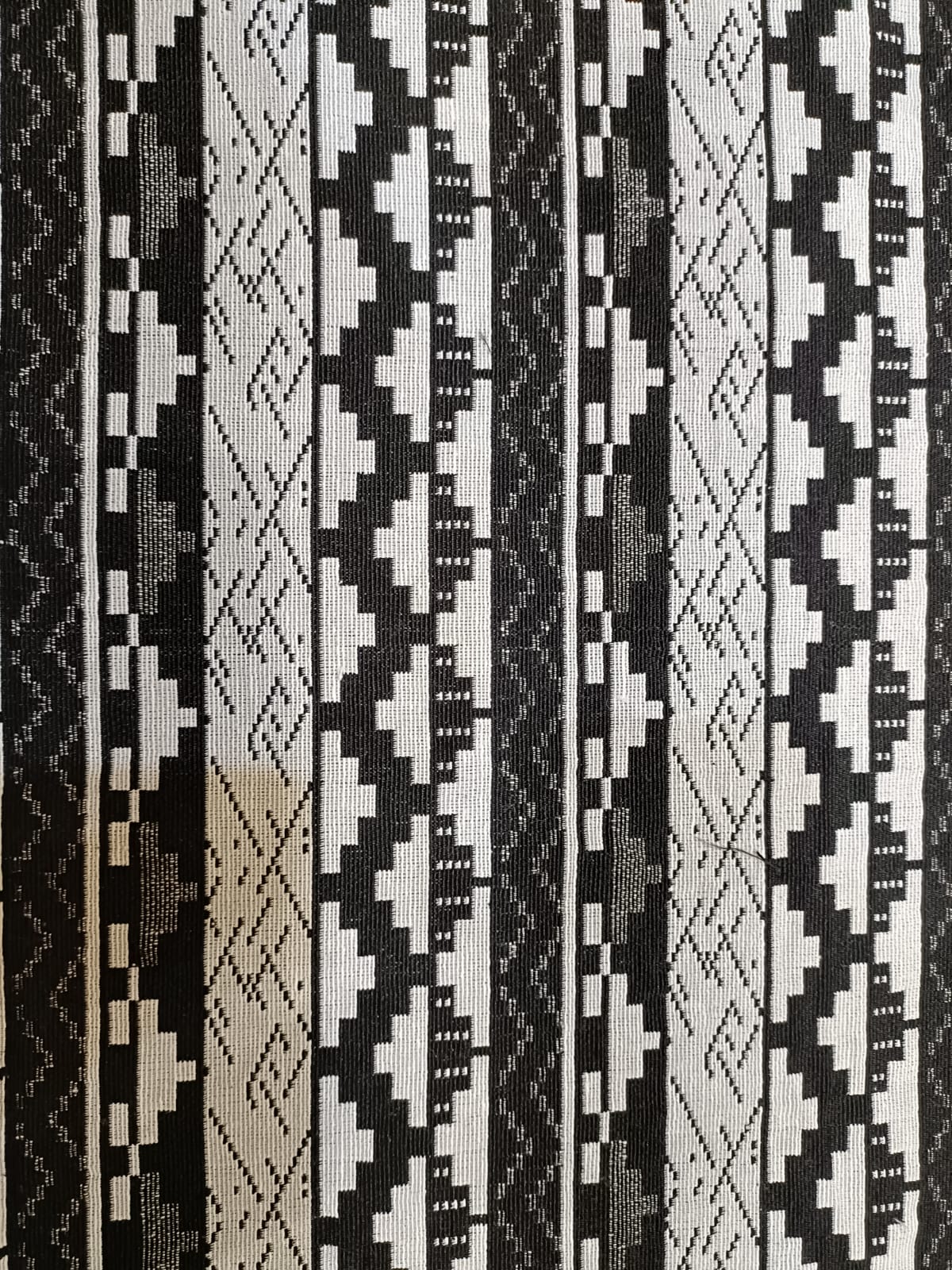 Poly cotton jacquard fabric woven in black and white ANPCT56