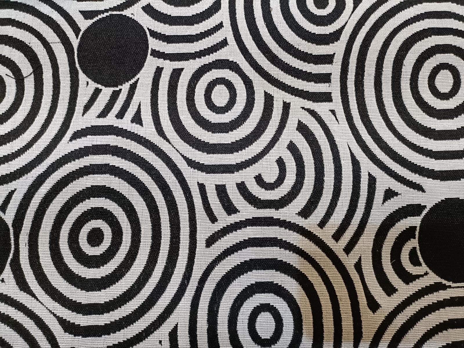 Poly cotton jacquard fabric woven in black and white ANPCT59