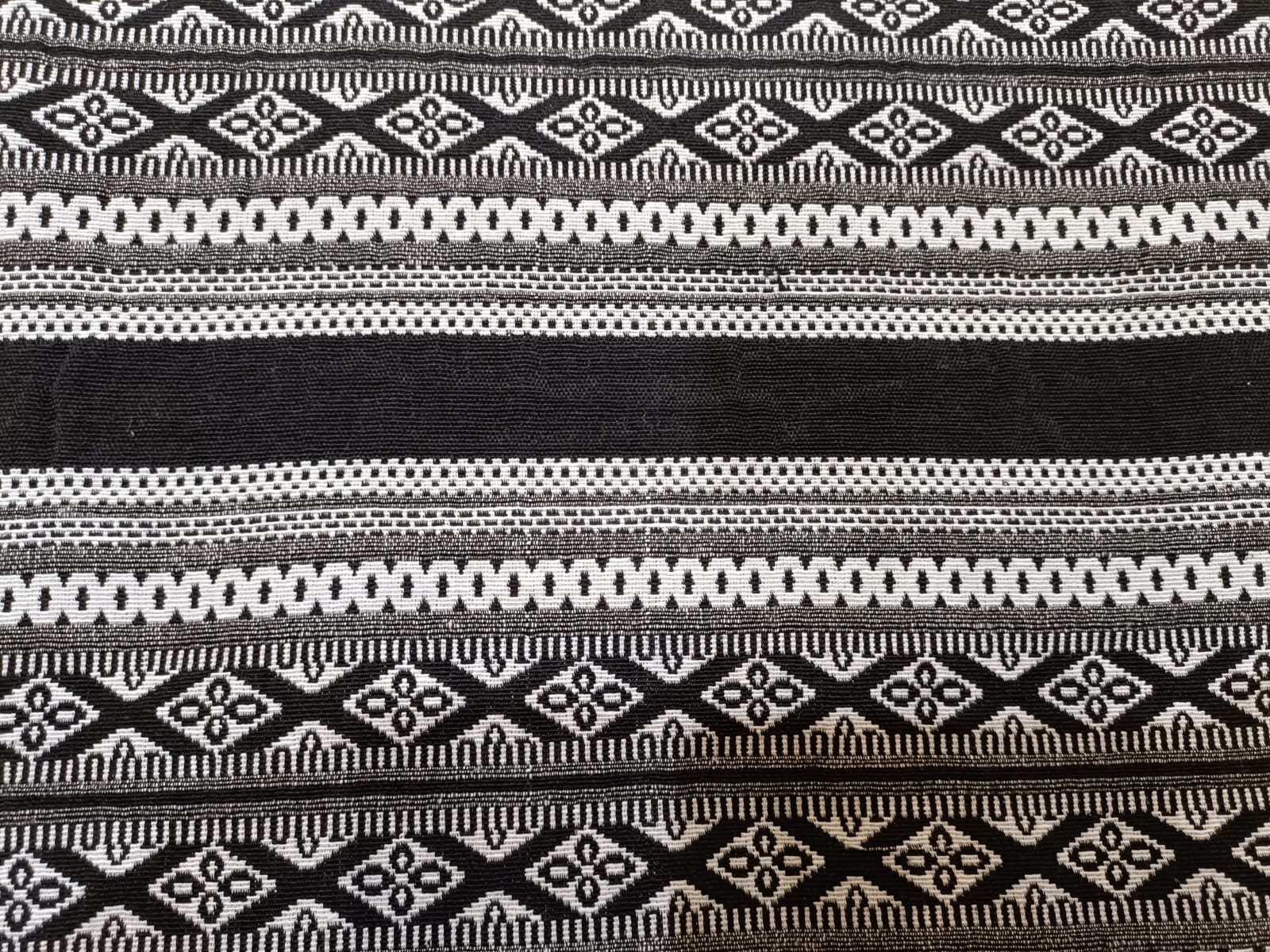 Poly cotton jacquard fabric woven in black and white ANPCT68