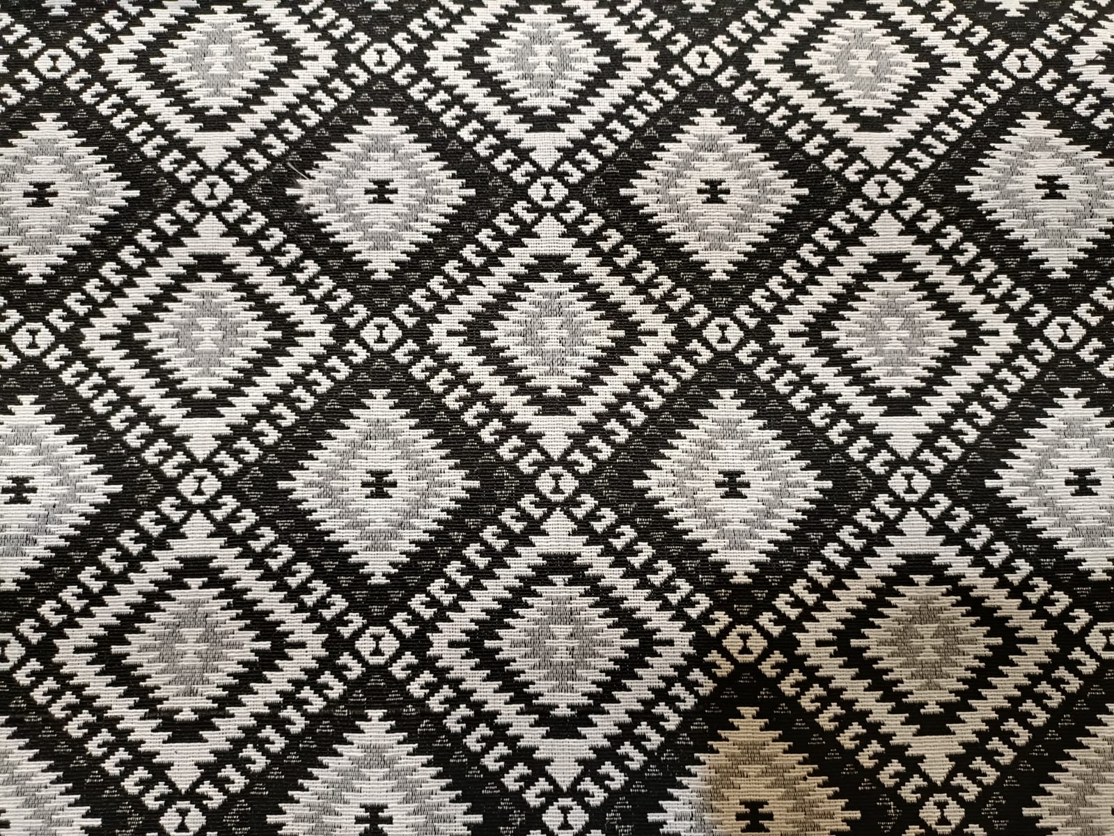 Poly cotton jacquard fabric woven in black and white ANPCT74