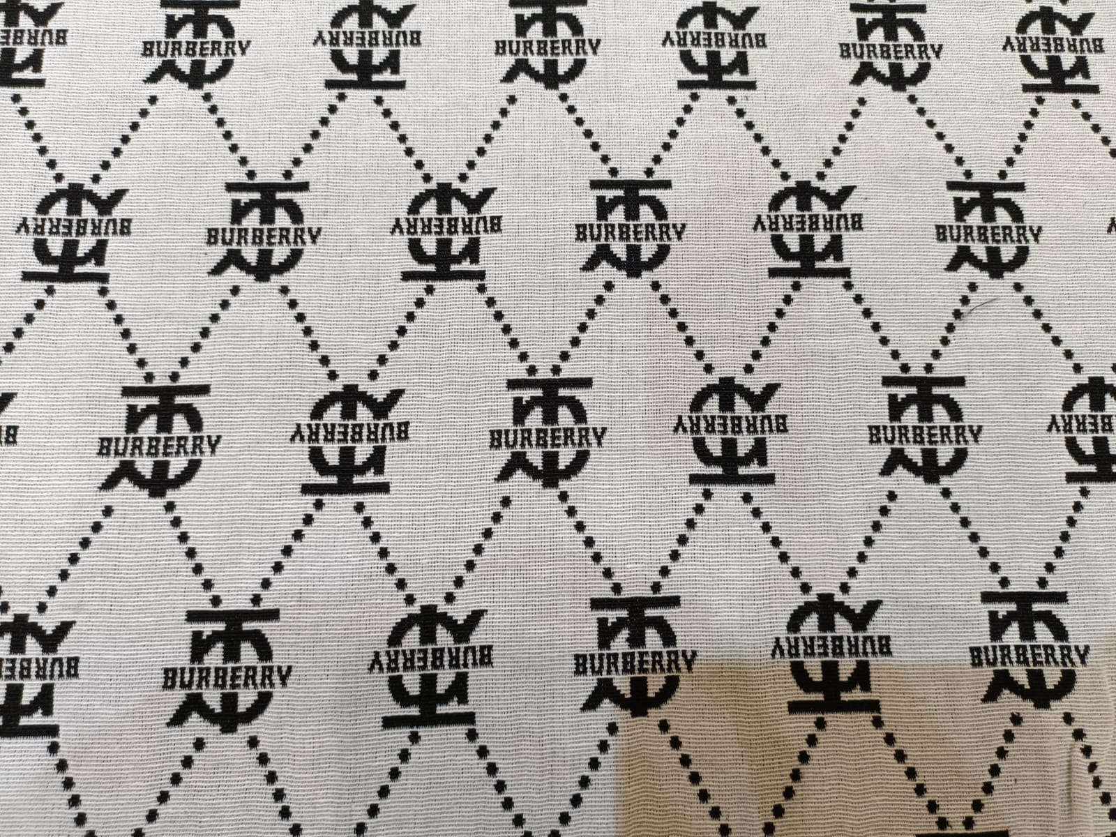 Poly cotton jacquard fabric woven in black and white ANPCT80