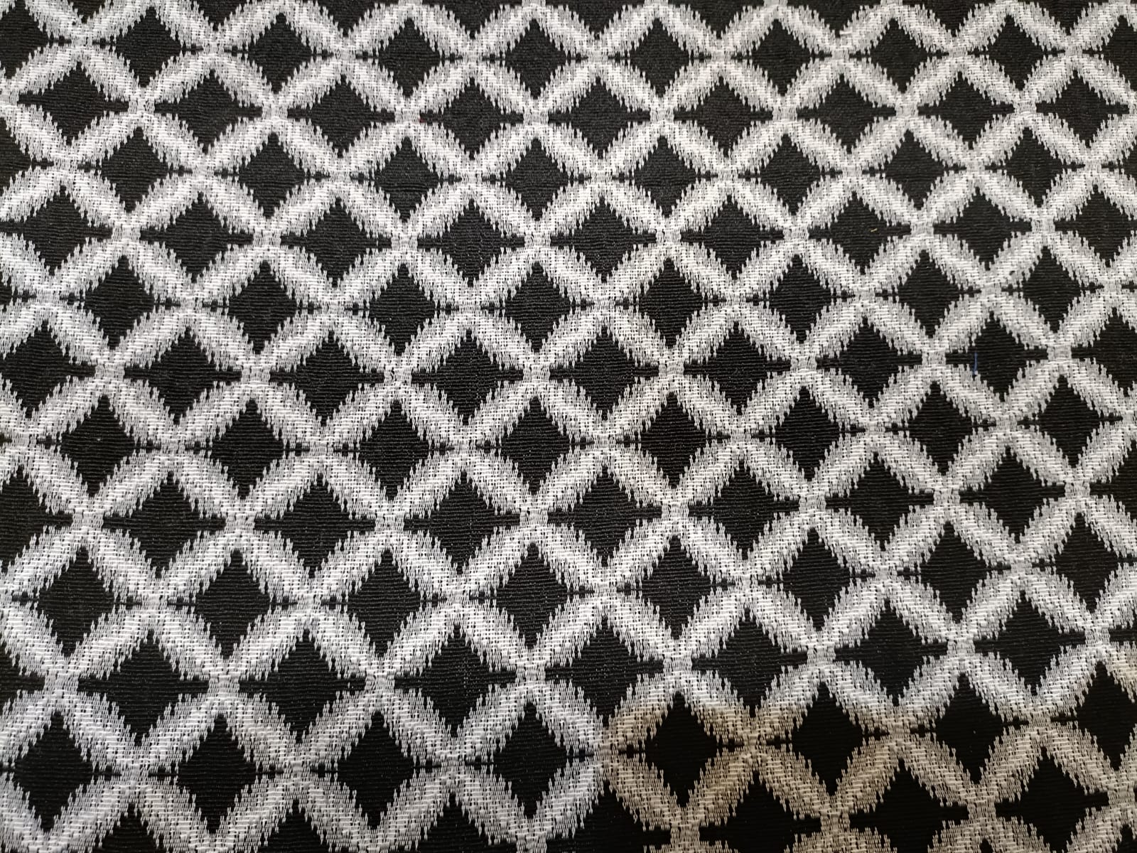 Poly cotton jacquard fabric woven in black and white ANPCT84