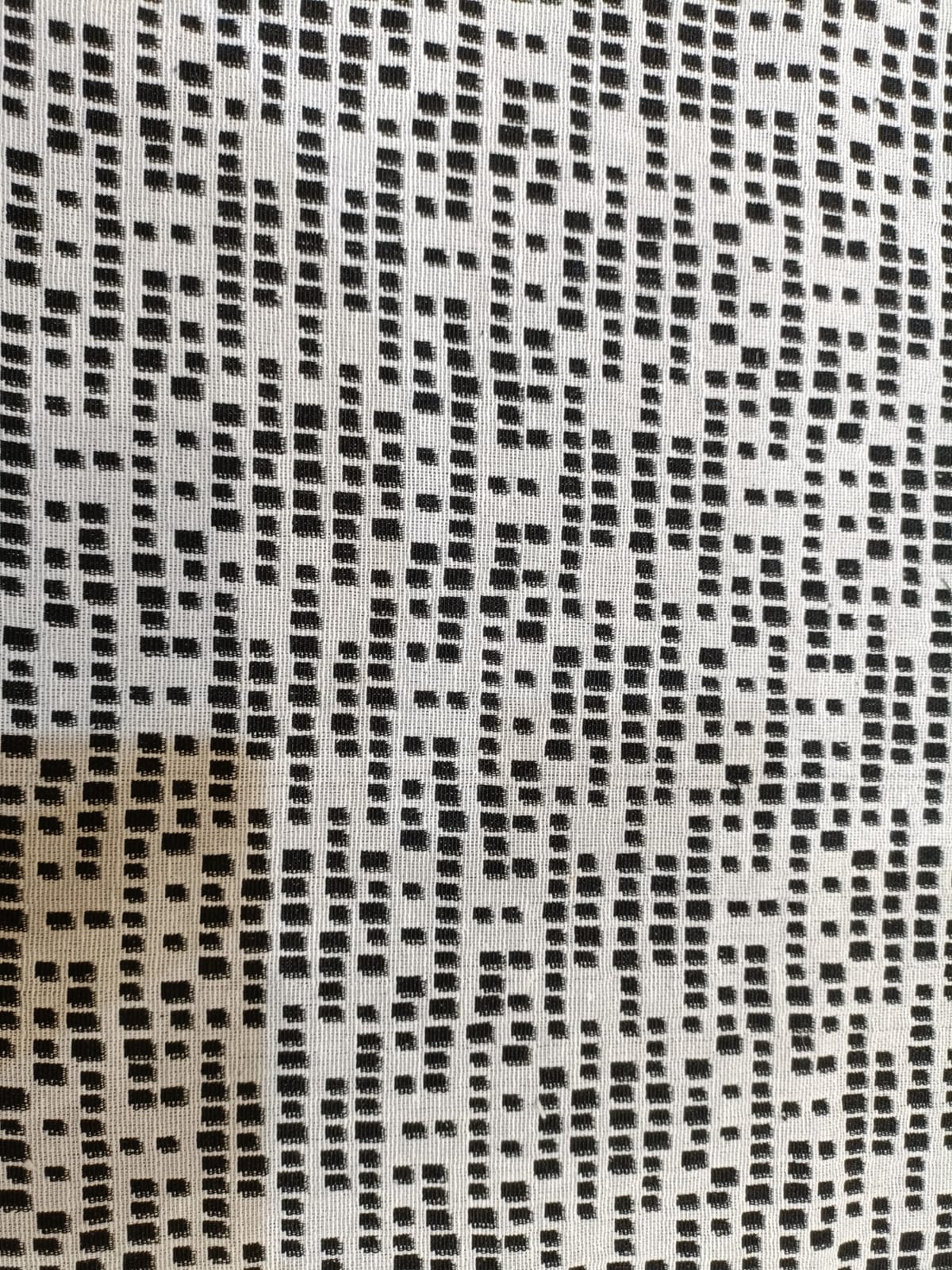 Poly cotton jacquard fabric woven in black and white ANPCT94