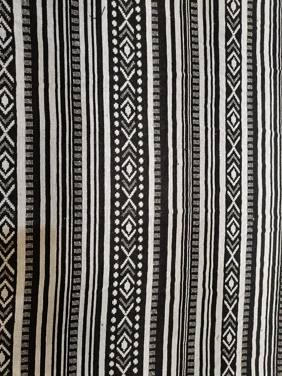 Poly cotton jacquard fabric woven in black and white ANPCT100