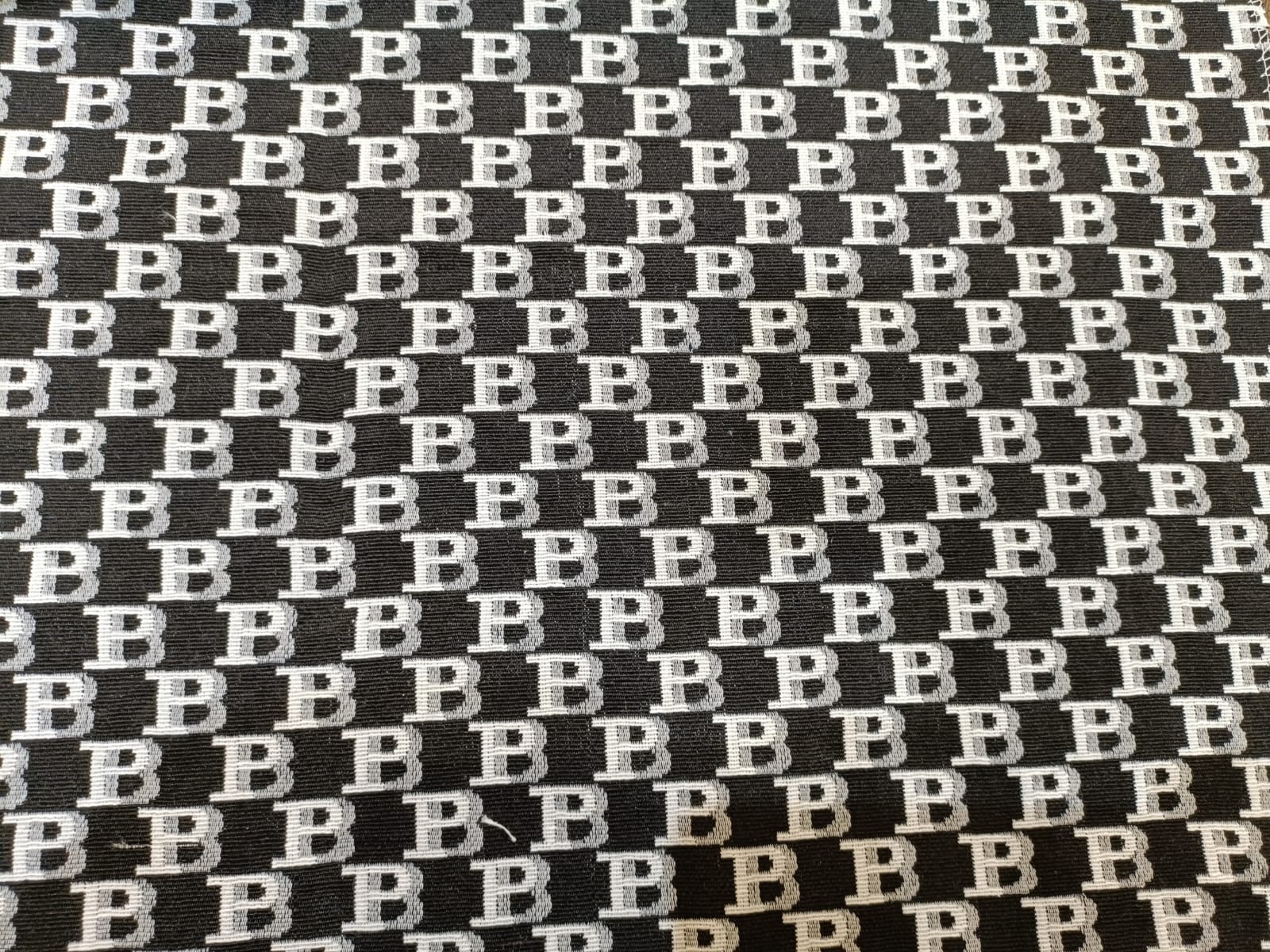 Poly cotton jacquard fabric woven in black and white ANPCT112