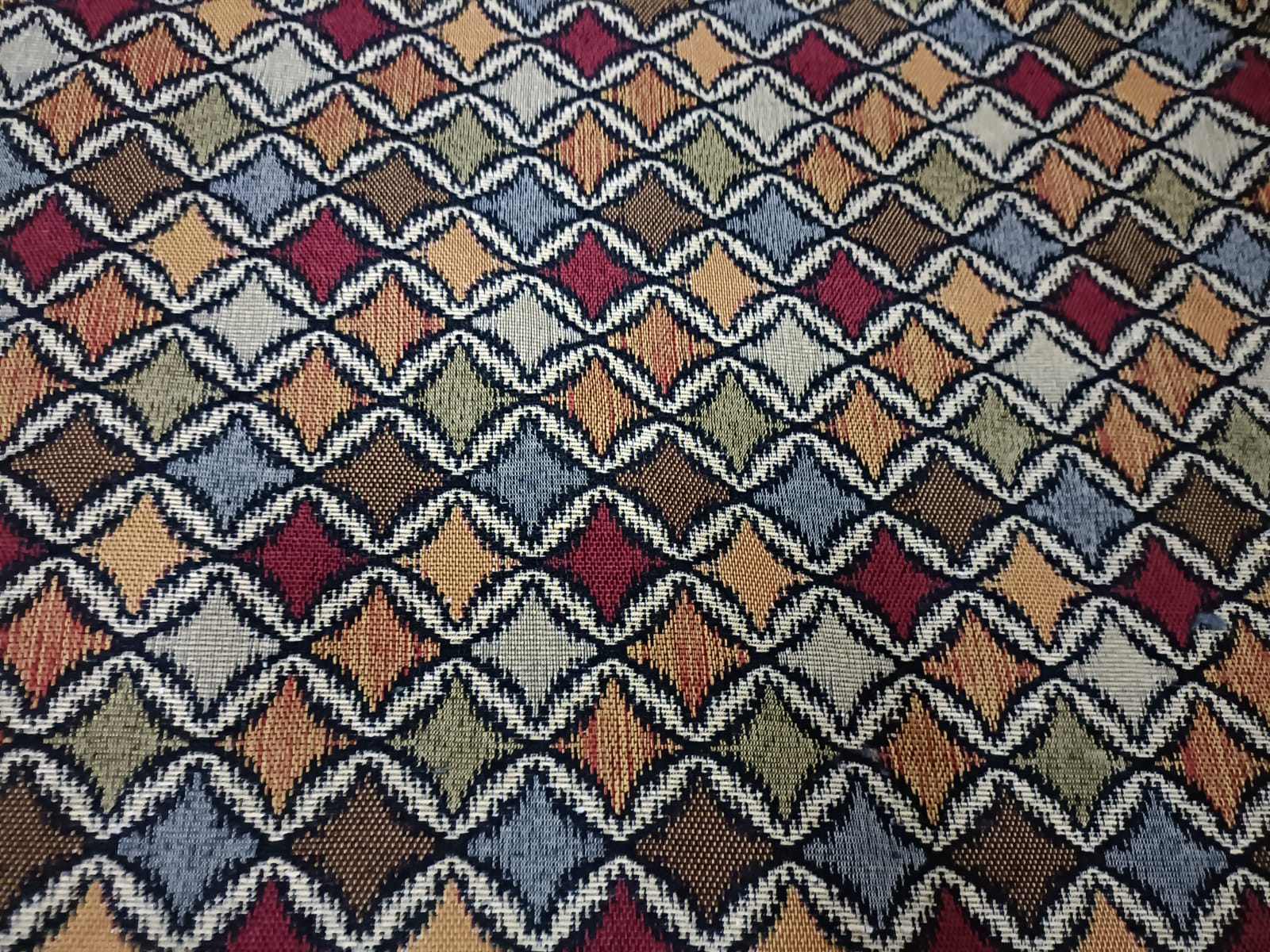 Poly cotton jacquard fabric in multicolor ANPCT603