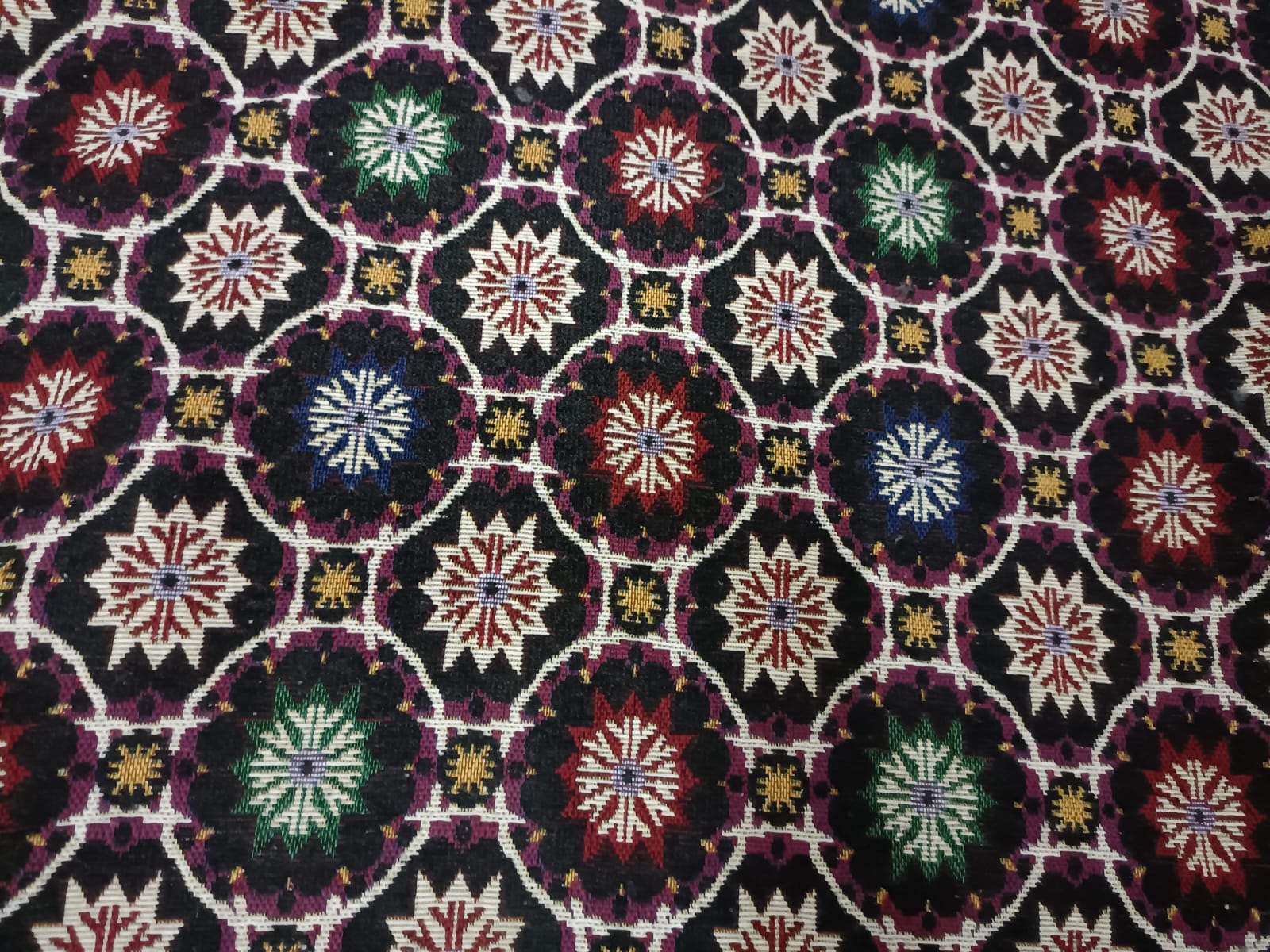Poly cotton jacquard fabric in multicolor ANPCT605