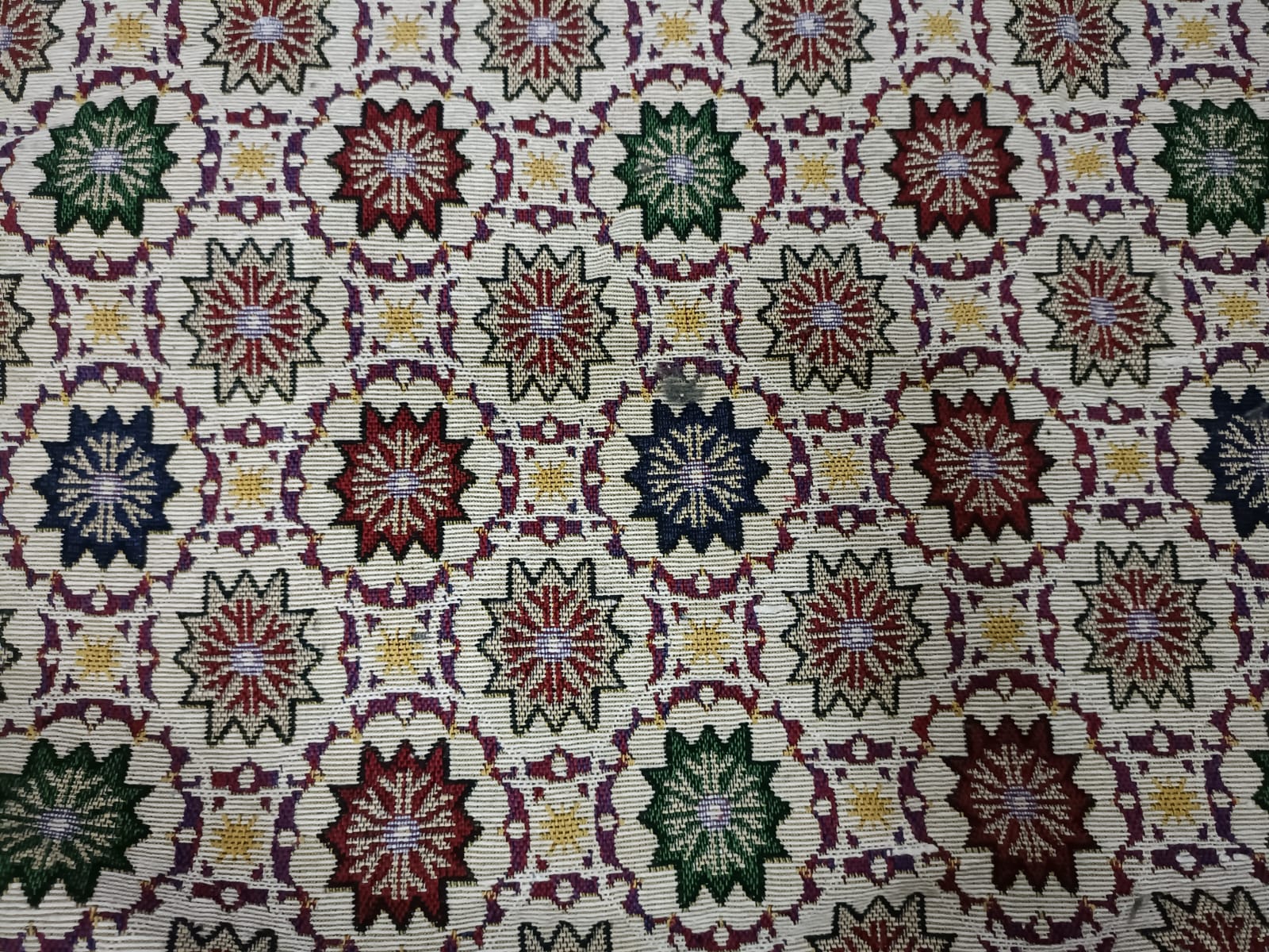 Poly cotton jacquard fabric in multicolor ANPCT609