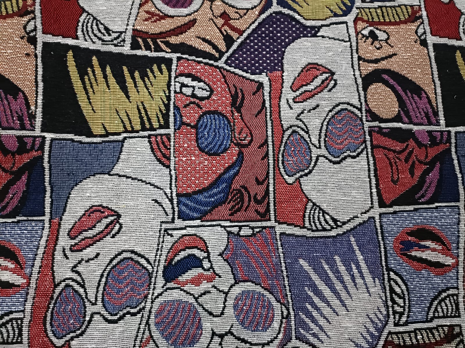 Poly cotton jacquard fabric in multicolor ANPCT618
