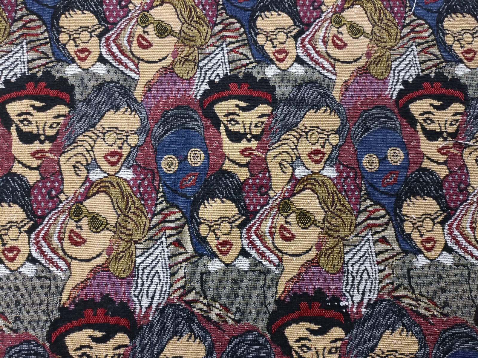 Poly cotton jacquard fabric in multicolor ANPCT619