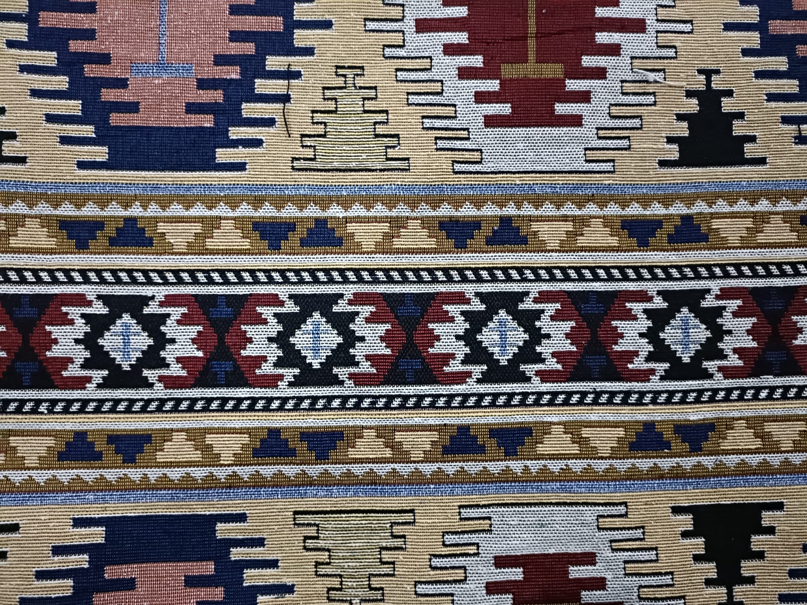 Poly cotton jacquard fabric in multicolor ANPCT622