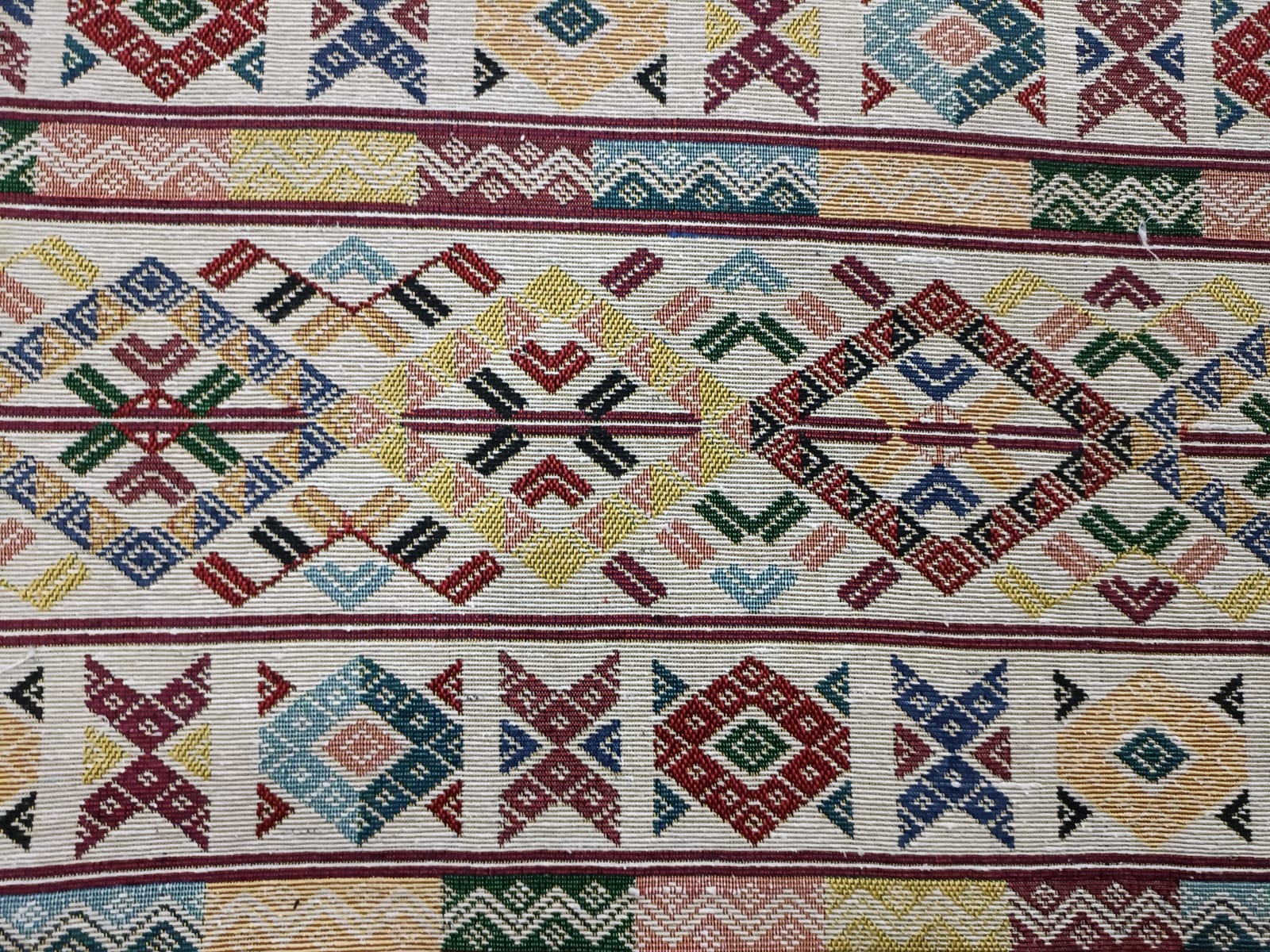 Poly cotton jacquard fabric in multicolor ANPCT624