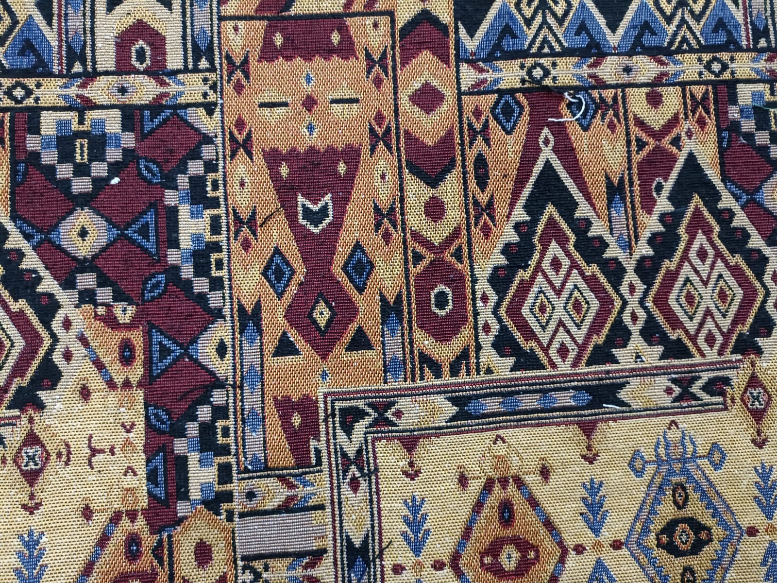 Poly cotton jacquard fabric in multicolor ANPCT631