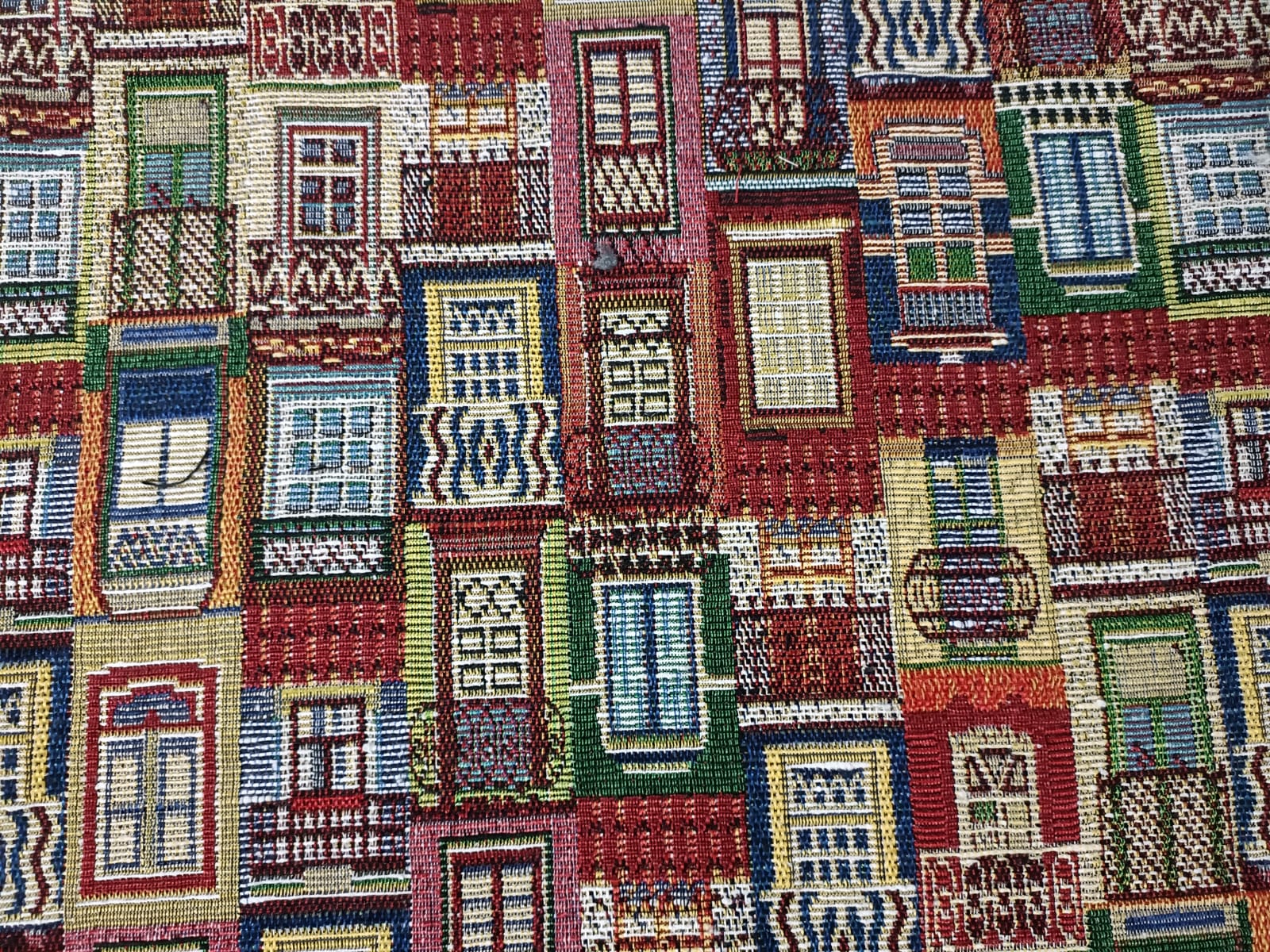 Poly cotton jacquard fabric in multicolor ANPCT632