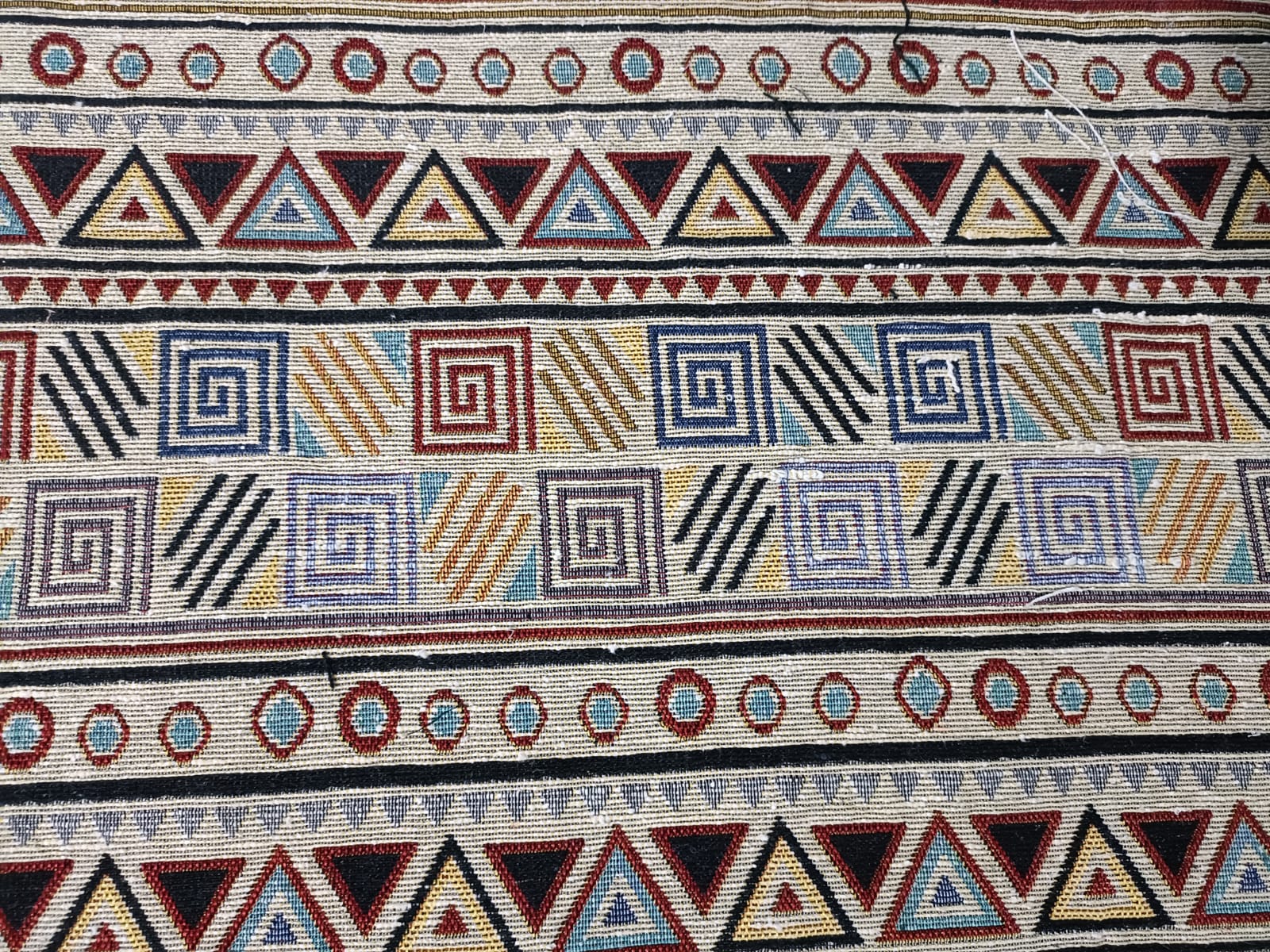 Poly cotton jacquard fabric in multicolor ANPCT635