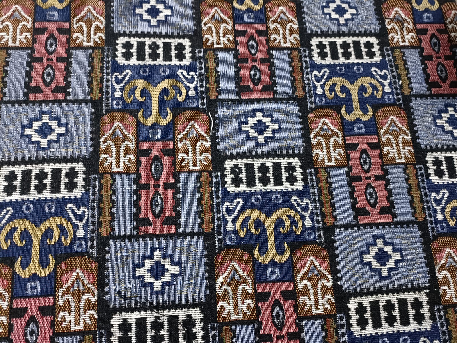 Poly cotton jacquard fabric in multicolor ANPCT636