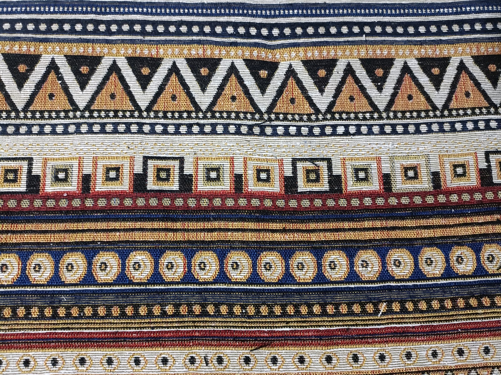 Poly cotton jacquard fabric in multicolor ANPCT638