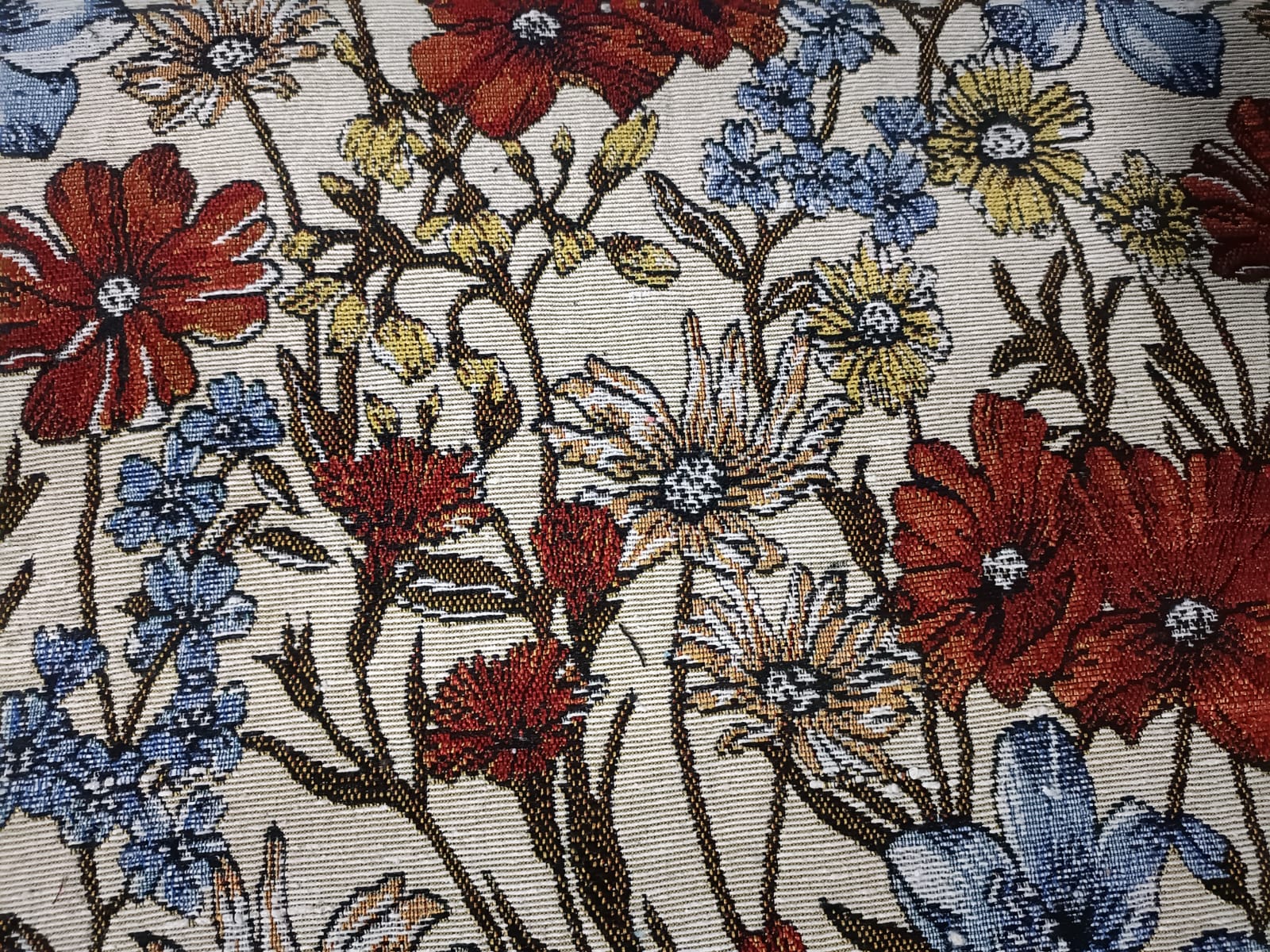 Poly cotton jacquard fabric in multicolor ANPCT640