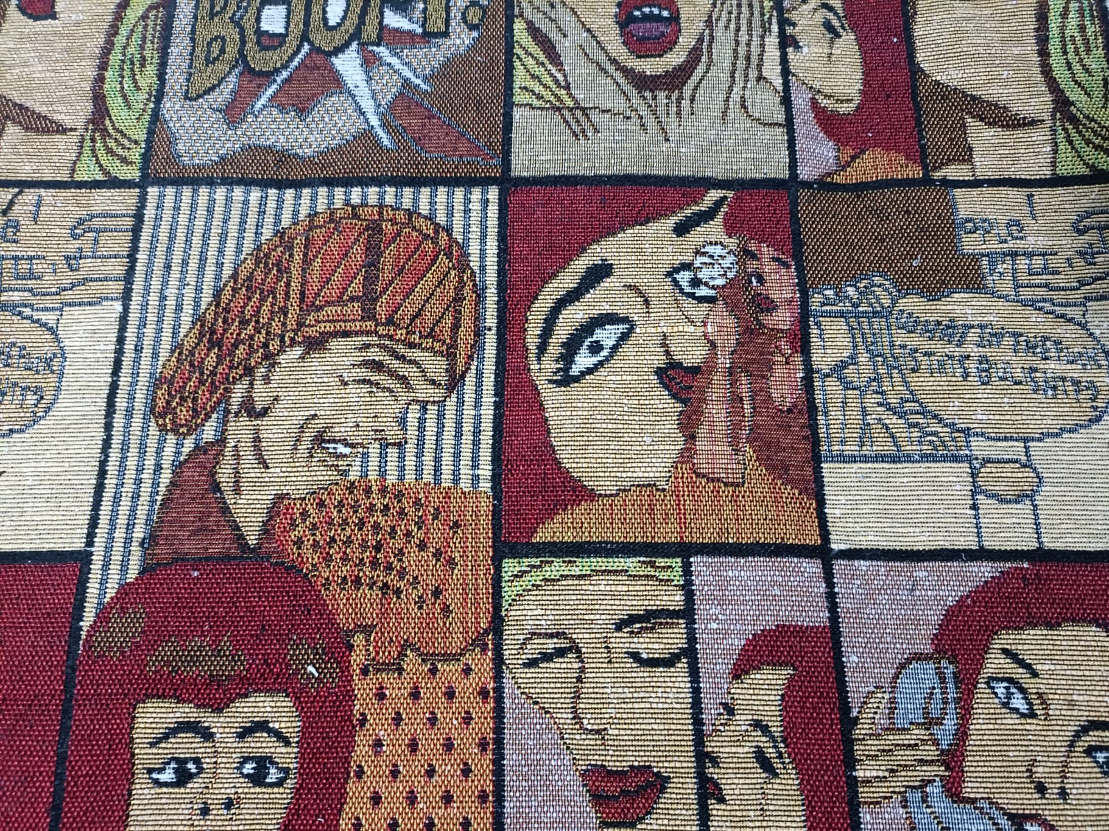 Poly cotton jacquard fabric in multicolor ANPCT643