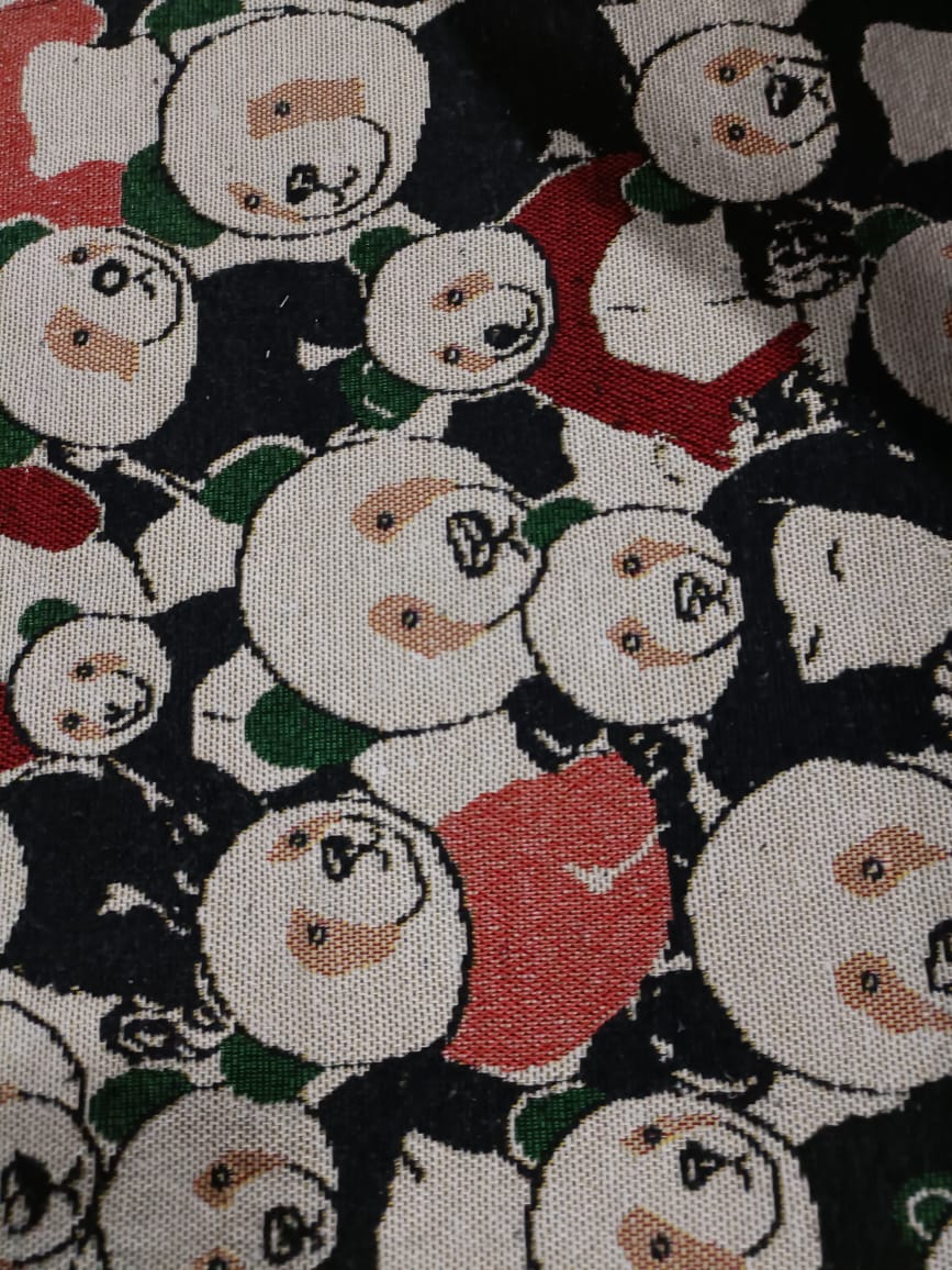 Poly cotton jacquard fabric in multicolor ANPCT644