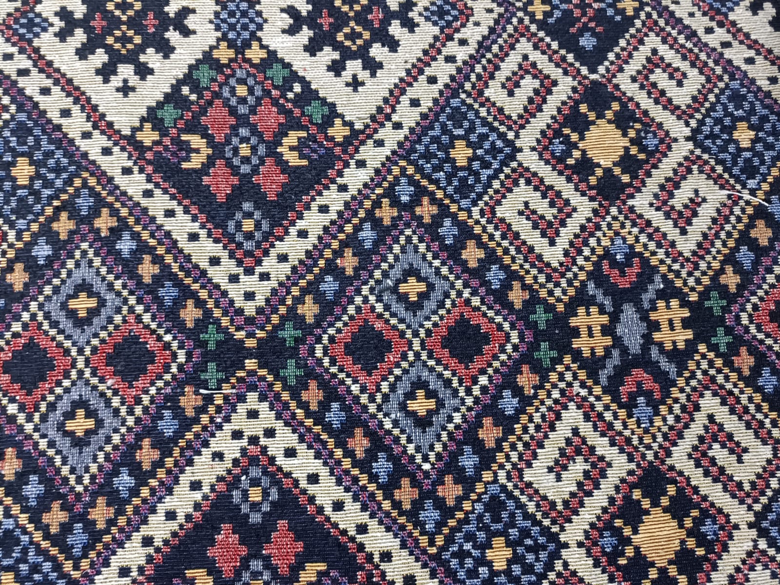 Poly cotton jacquard fabric in multicolor ANPCT647