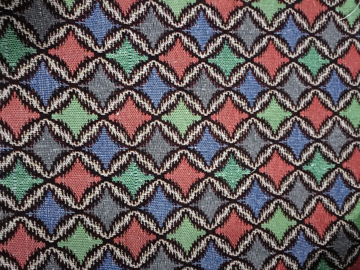 Poly cotton jacquard fabric in multicolor ANPCT648