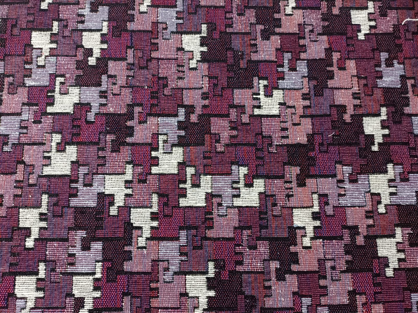 Poly cotton jacquard fabric in multicolor ANPCT649