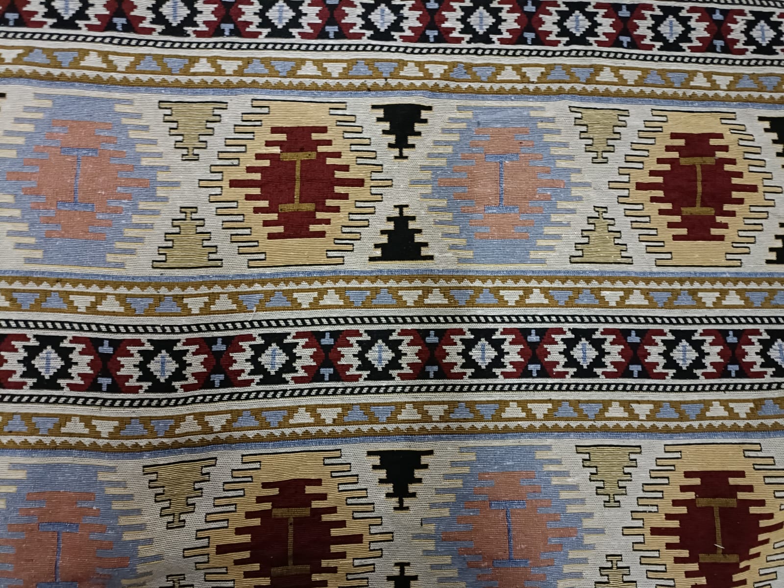 Poly cotton jacquard fabric in multicolor ANPCT652