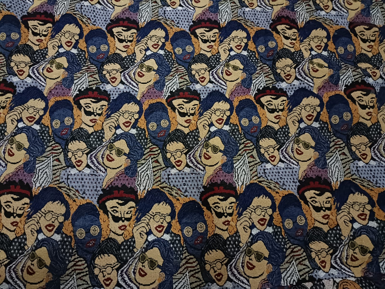 Poly cotton jacquard fabric in multicolor ANPCT654