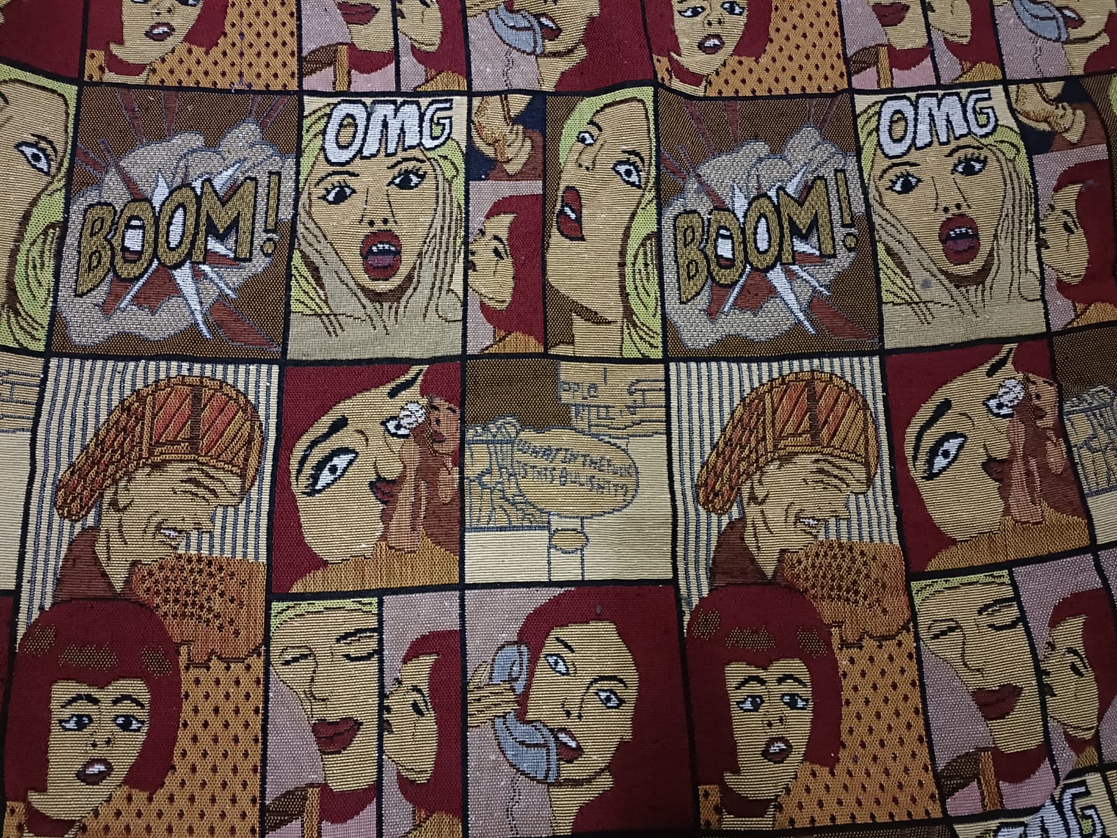 Poly cotton jacquard fabric in multicolor ANPCT655