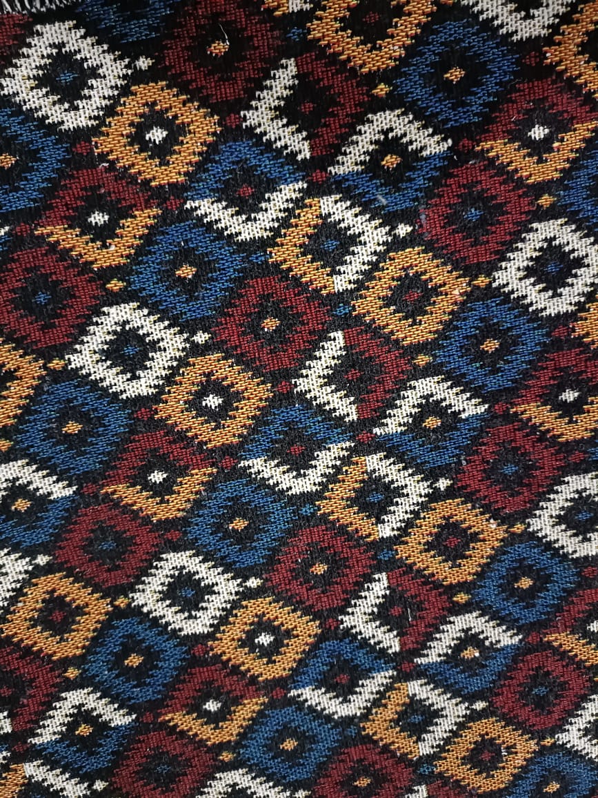 Poly cotton jacquard fabric in multicolor ANPCT660
