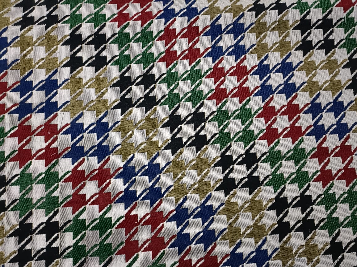 Poly cotton jacquard fabric in multicolor ANPCT662