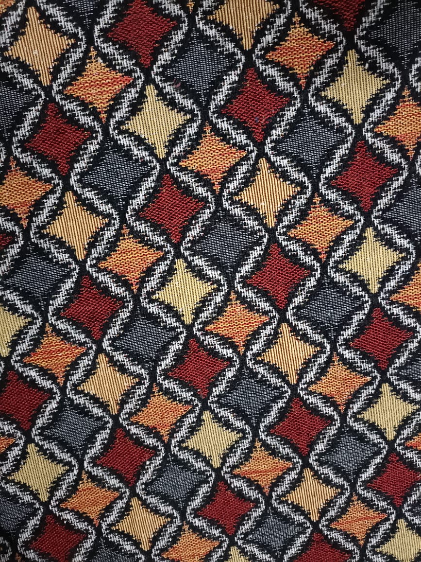 Poly cotton jacquard fabric in multicolor ANPCT669