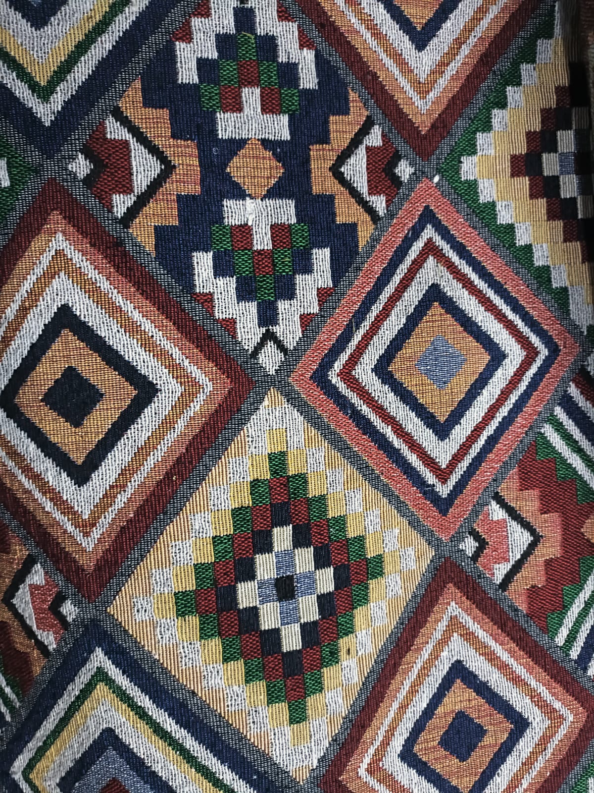 Poly cotton jacquard fabric in multicolor ANPCT674