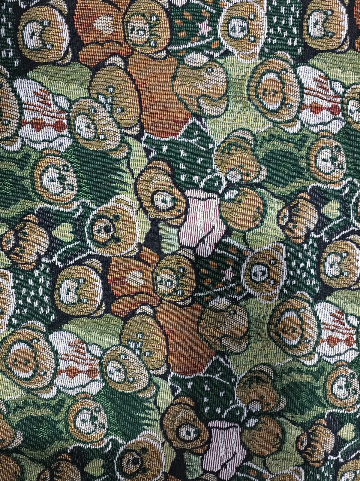 Poly cotton jacquard fabric in multicolor ANPCT686