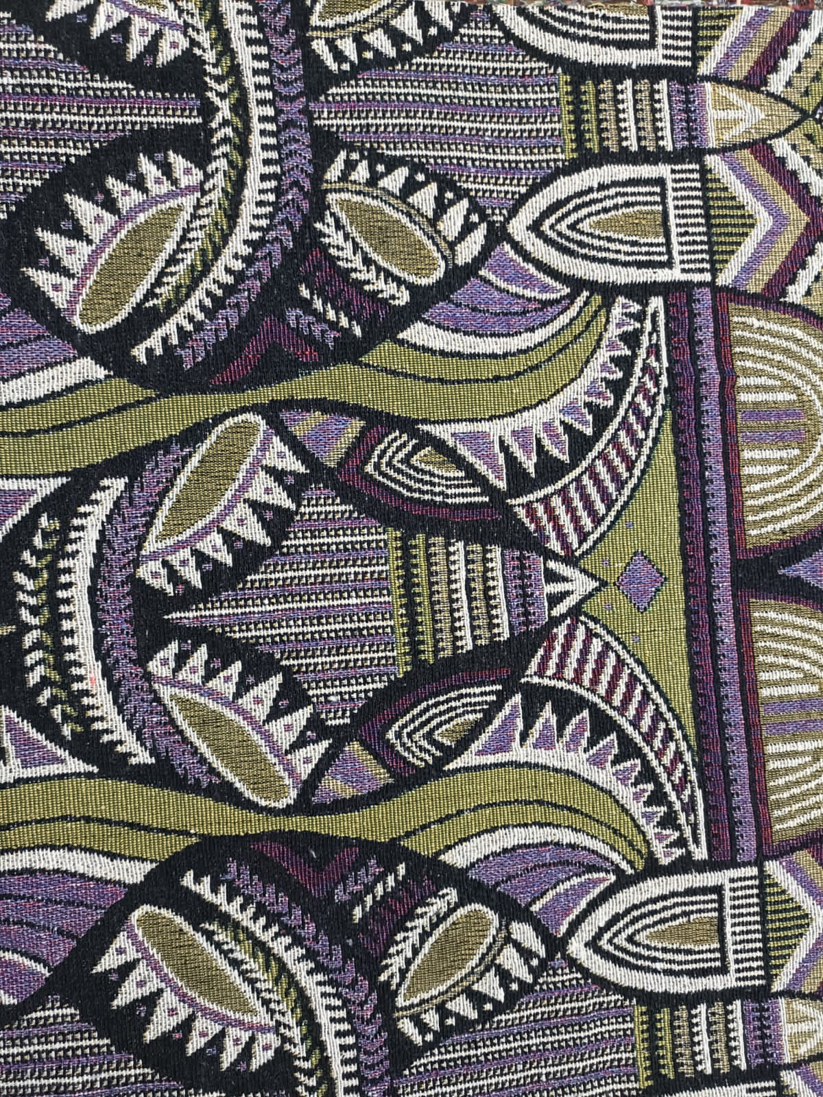 Poly cotton jacquard fabric in multicolor ANPCT687