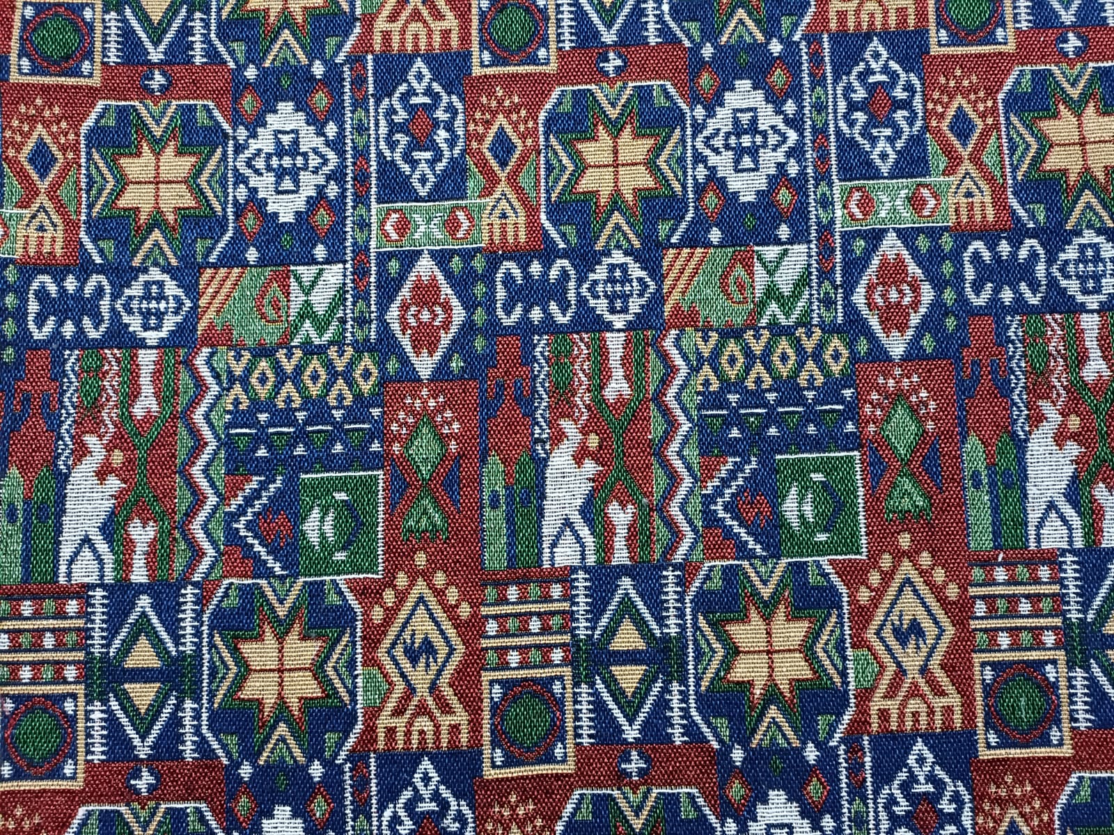 Poly cotton jacquard fabric in multicolor ANPCT692