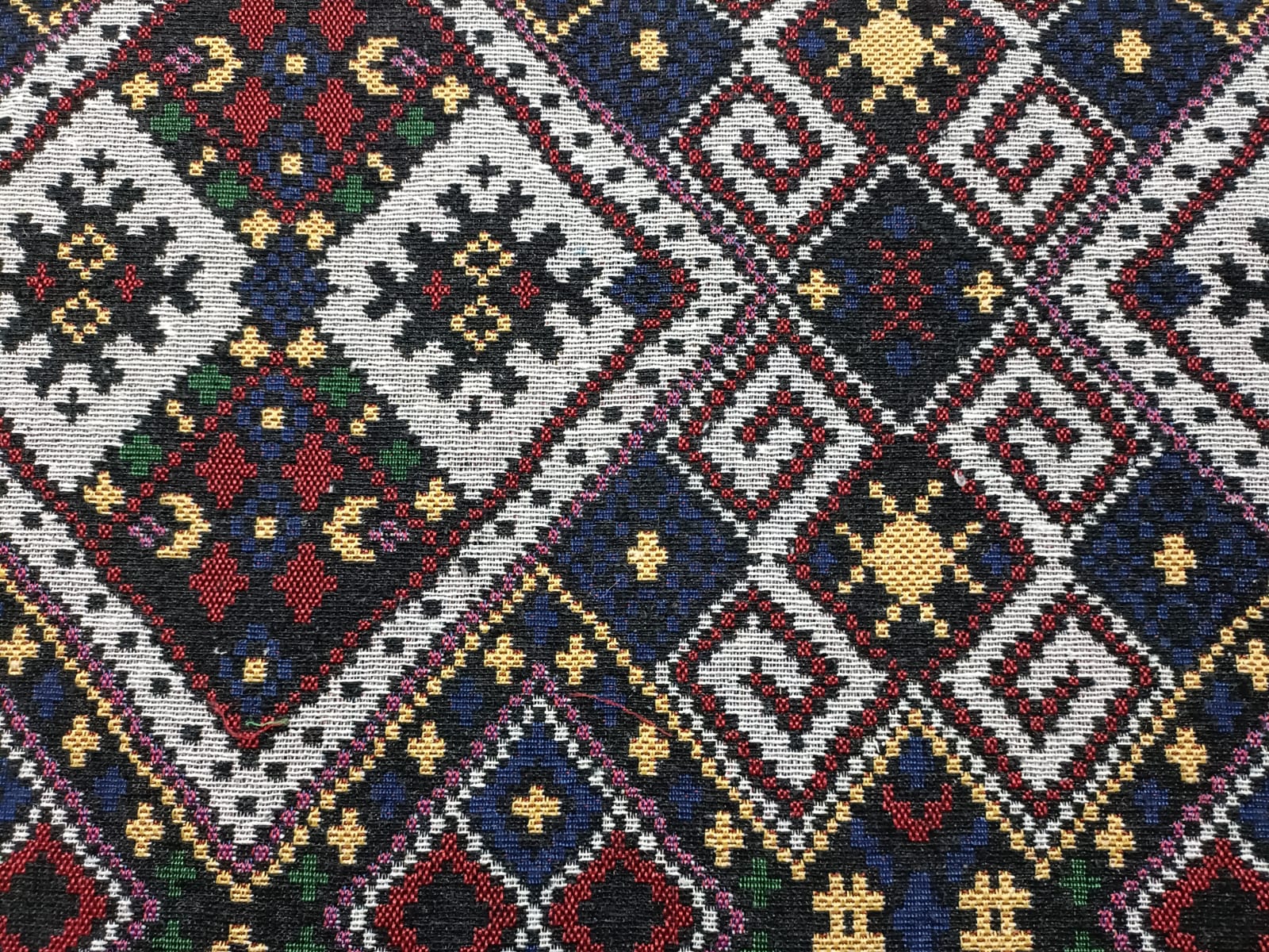 Poly cotton jacquard fabric in multicolor ANPCT694
