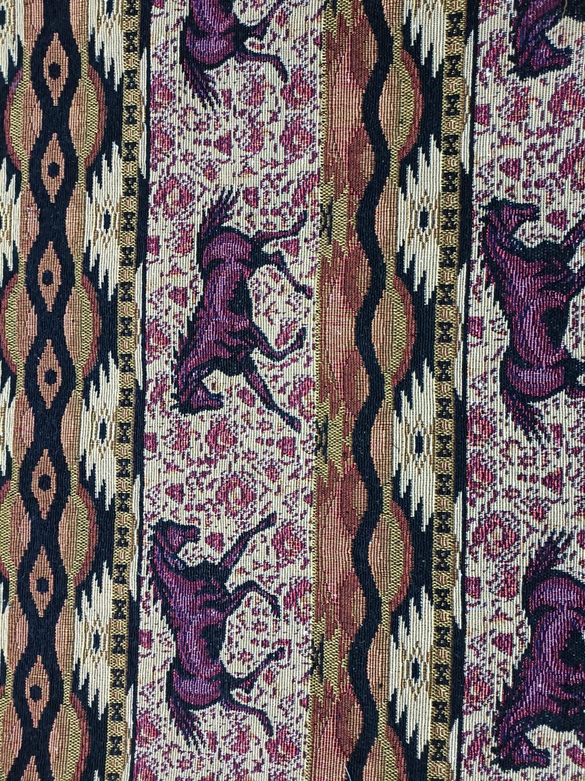 Poly cotton jacquard fabric in multicolor ANPCT696