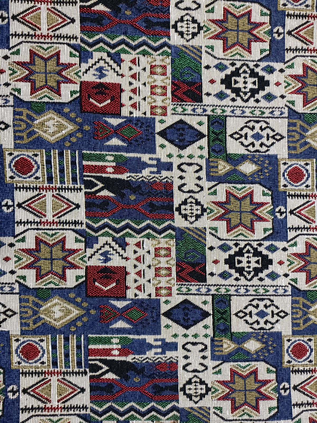 Poly cotton jacquard fabric in multicolor ANPCT704