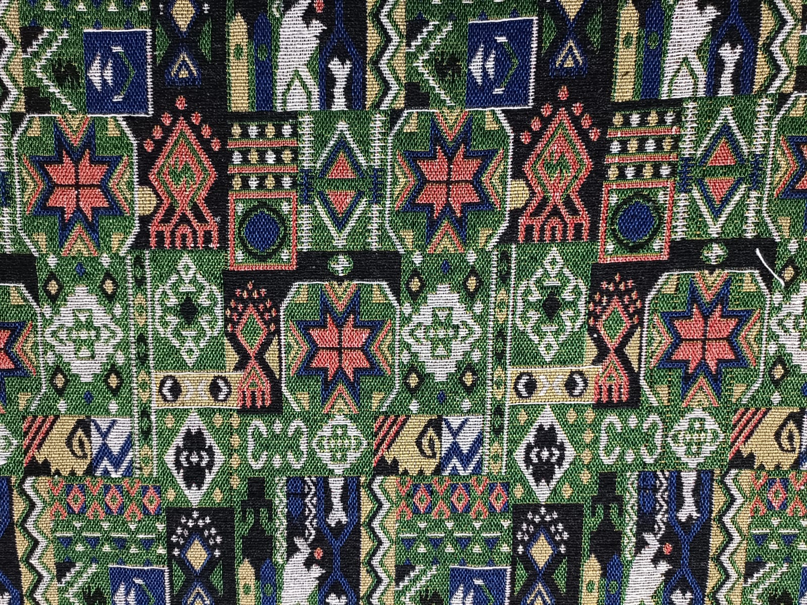 Poly cotton jacquard fabric in multicolor ANPCT705