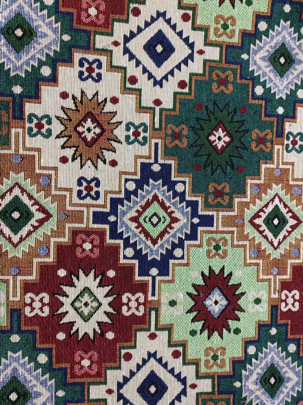 Poly cotton jacquard fabric in multicolor ANPCT707