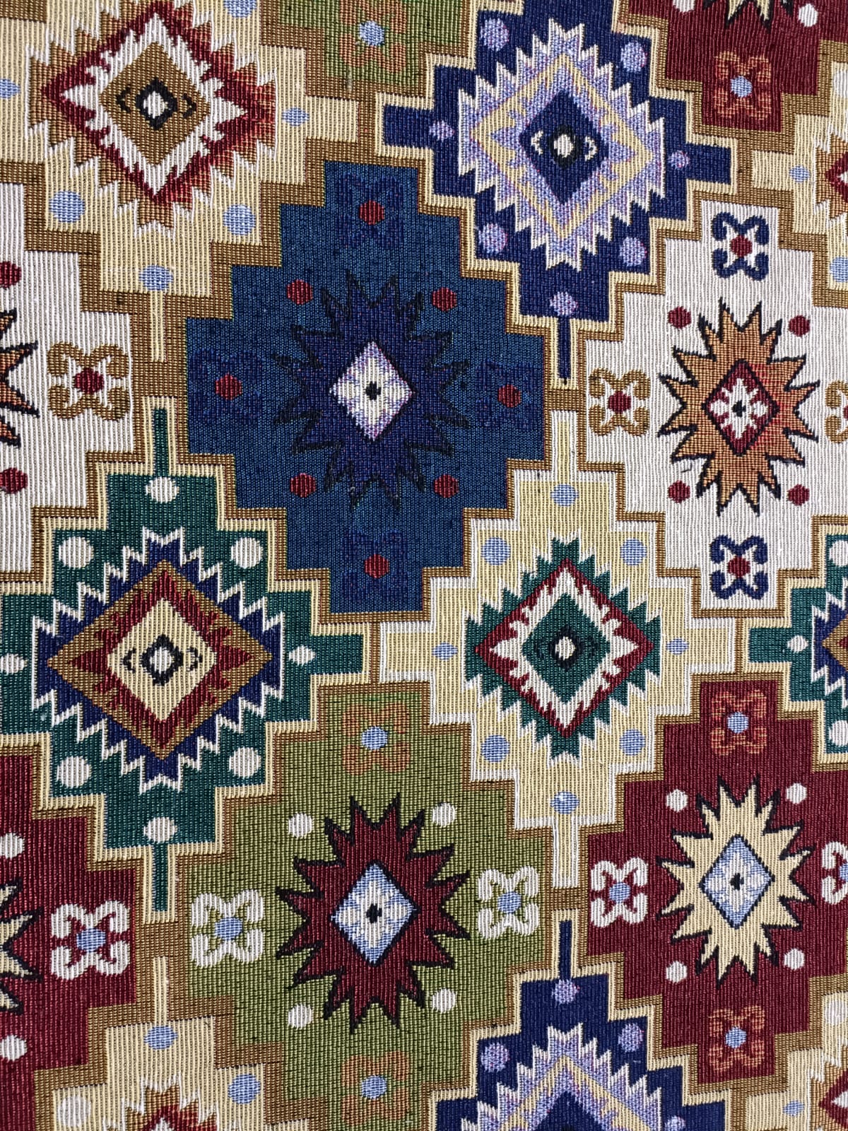 Poly cotton jacquard fabric in multicolor ANPCT710