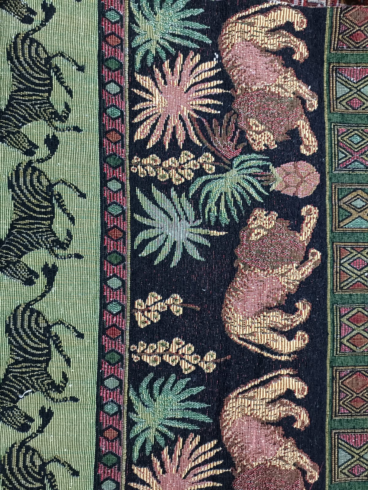 Poly cotton jacquard fabric in multicolor ANPCT711