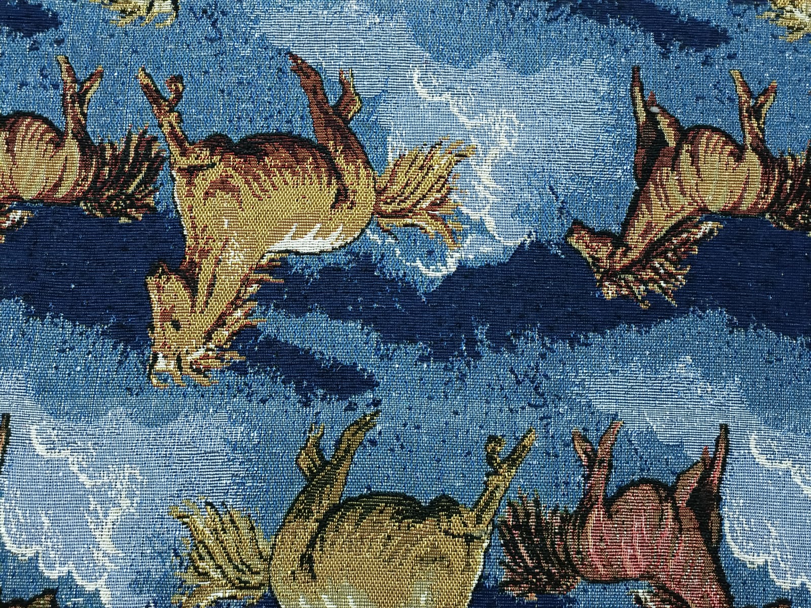 Poly cotton jacquard fabric in multicolor ANPCT713