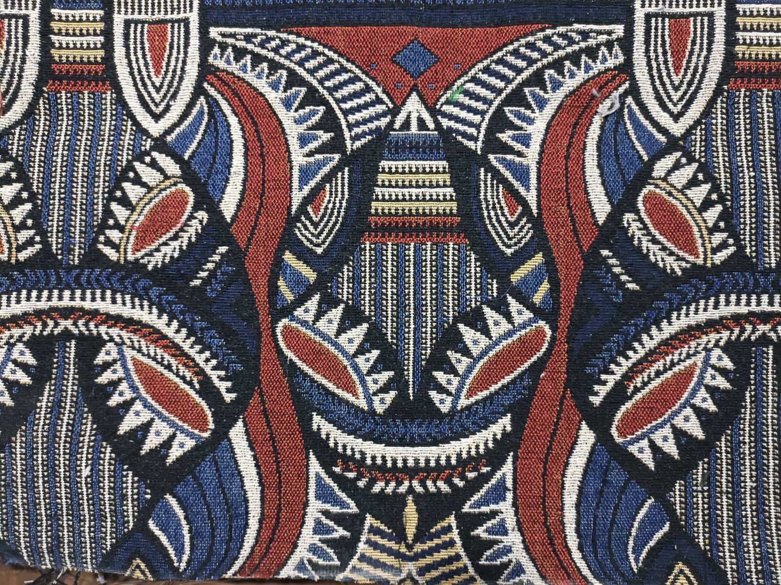 Poly cotton jacquard fabric in multicolor ANPCT722