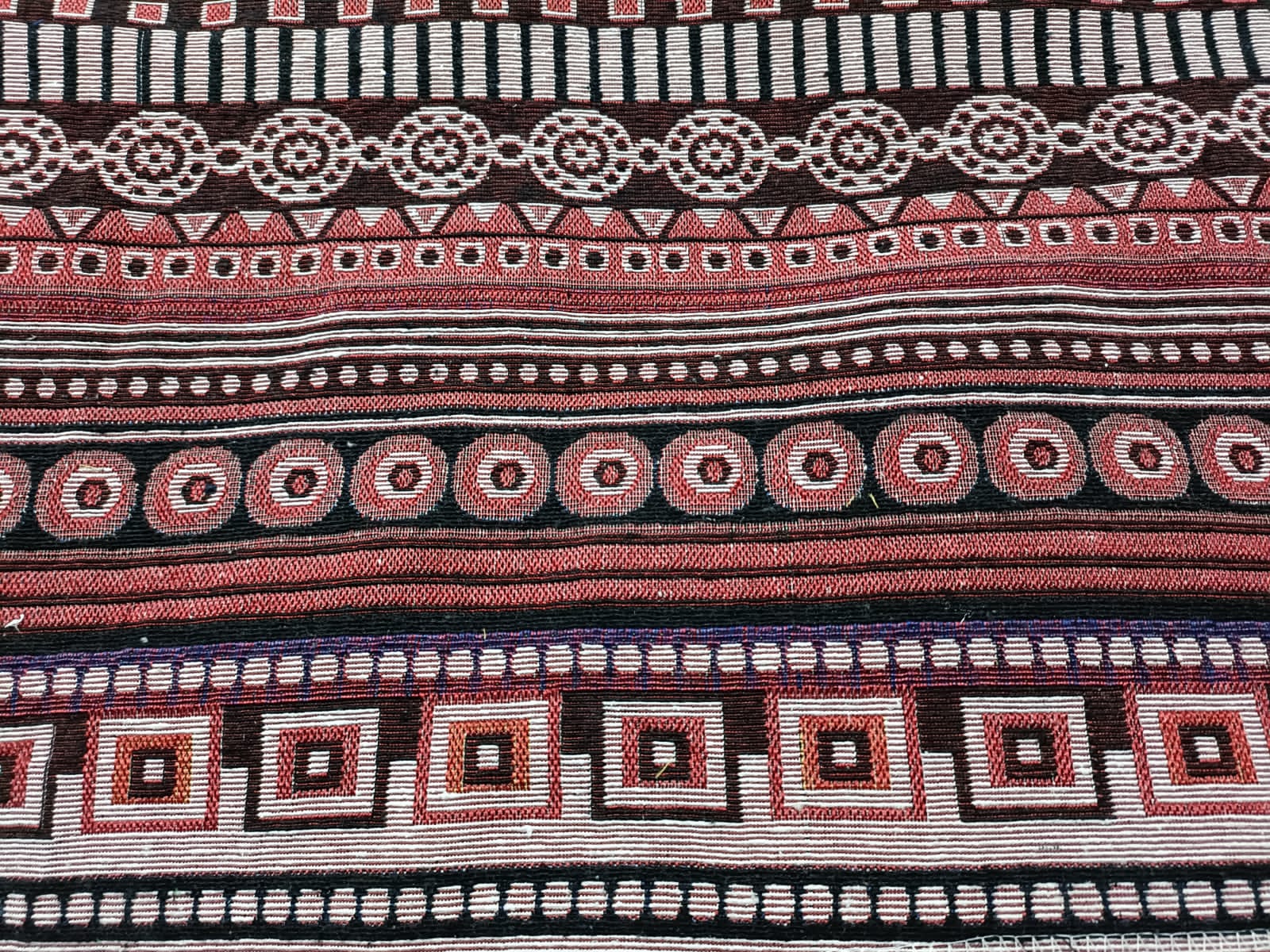 Poly cotton jacquard fabric in multicolor ANPCT734